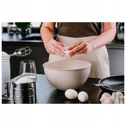 Šalátová misa, plastové kuchynské misy, 6l, veľká, šedá, okrúhla, Ø28 cm