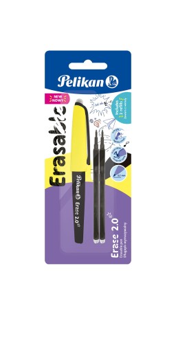 Zmazateľné pero + 2 náplne PELIKAN Erase 2.0 BLACK zmazateľné
