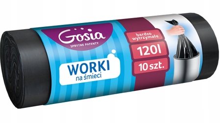 GOSIA Vrecia na odpadky 120L, 10 ks, veľmi pevné