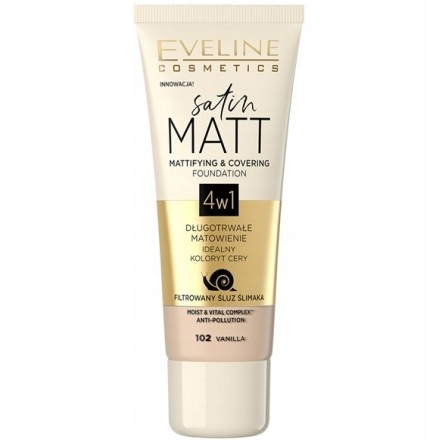Eveline Satin Matt Mattifying foundation Vanilla 102