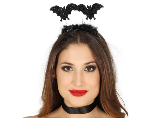 LESKLÝ HALLOWEEN BAT BAND, ČIERNA