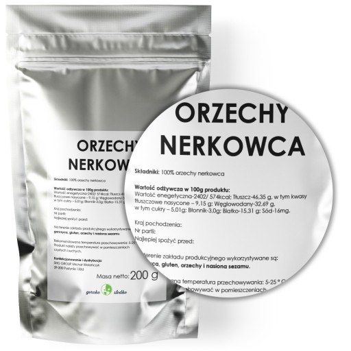 KEŠU ORIECHY najvyššej kvality 200g