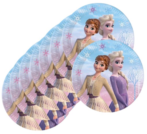 Mrazené papierové taniere Frozen 23 cm 8 kusov Narodeninové FRO-003