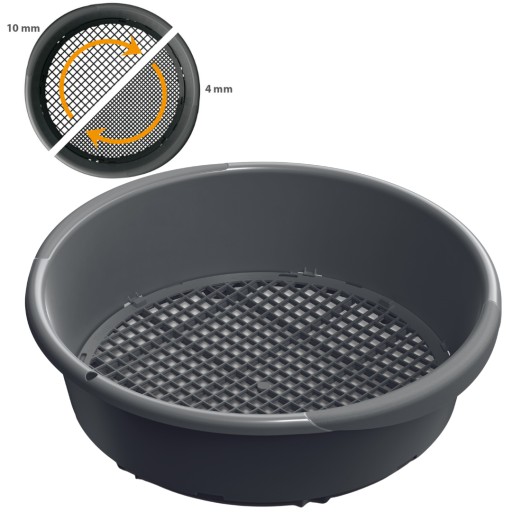 Nastaviteľné záhradné sitko 4-10mm