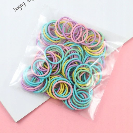 Mini SADA GUMY NA VLASY 100 KS PASTEL