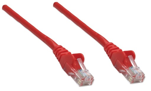 CAT5e U/UTP sieťový kábel, červený 0,5 m