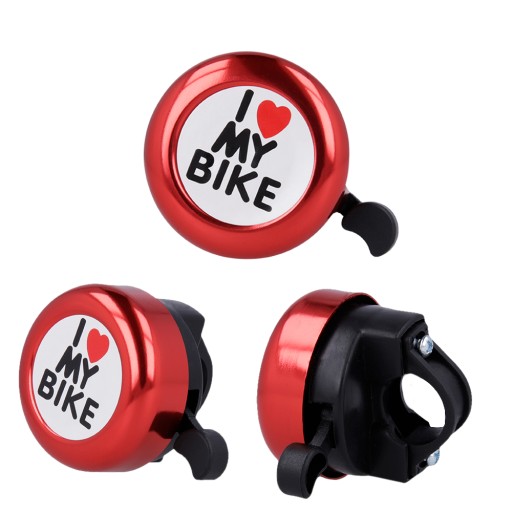 Milujem svoj cyklistický červený zvonček na bicykel