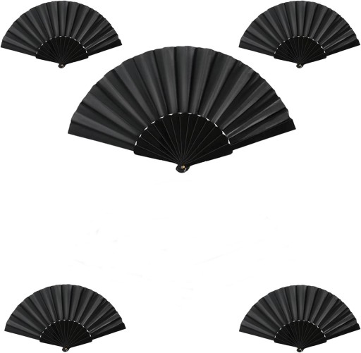 ŠPANIELSKY VENTILÁTOR ČIERNY SKLADACÍ VENTILÁTOR JAPONSKÉHO TANCE VEĽKÝ DARČEK FLAMENCO
