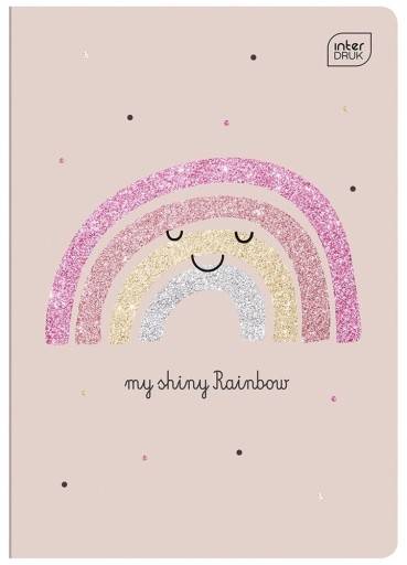 Trblietavý zápisník A5/16k, mriežka Glitter Interprint