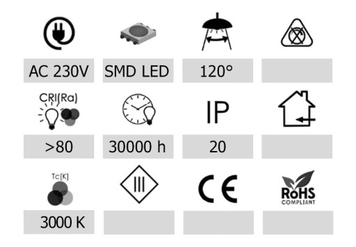 Okrúhly prisadený LED panel Gerrit 6W 230V 3000K