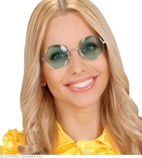 OKULIARE LENONKY ZELENÉ 70. ROKY HIPPY HIPPY