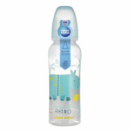Canpol úzka fľaša 250ml AFRICA tyrkysová
