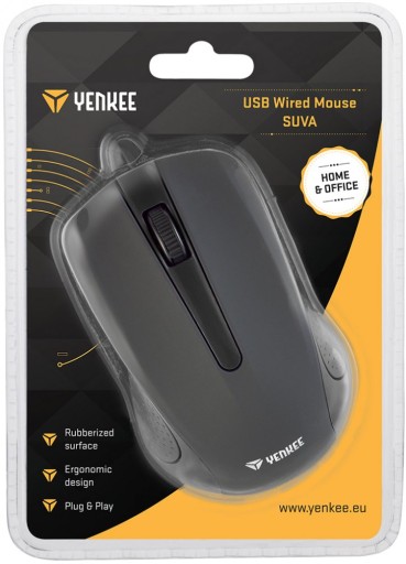 Pevná USB káblová myš Yenkee BLACK