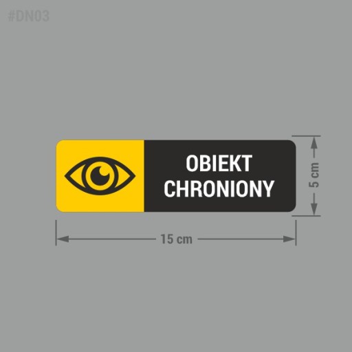 Monitoring - Nálepka s chráneným objektom 5x15