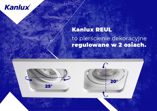 Kanlux REUL DTL W/B GU10 stropné očko