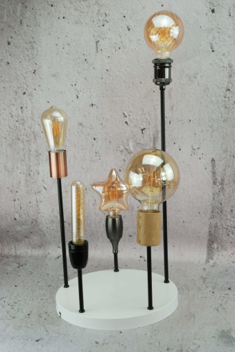 čierna trubková vsuvka M10x1 DIY loft retro lampy 30cm