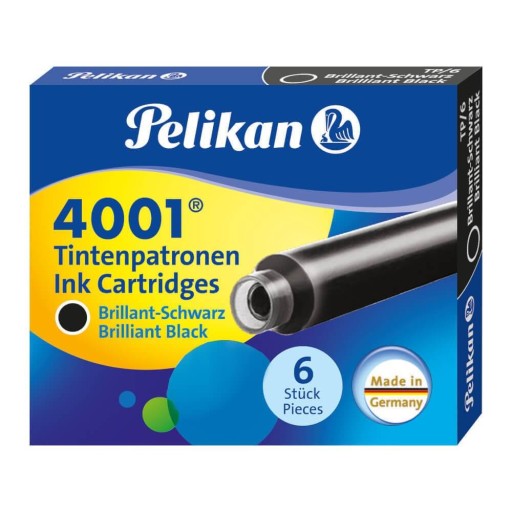 Čierne náboje Pelikan 6 ks.