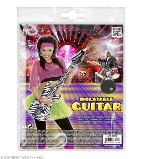 ELVISA'S BIELA ZEBRA PRUHOVANÁ INDUSTRY GITARA