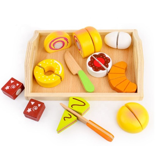 Drevená raňajková súprava Montessori hračka