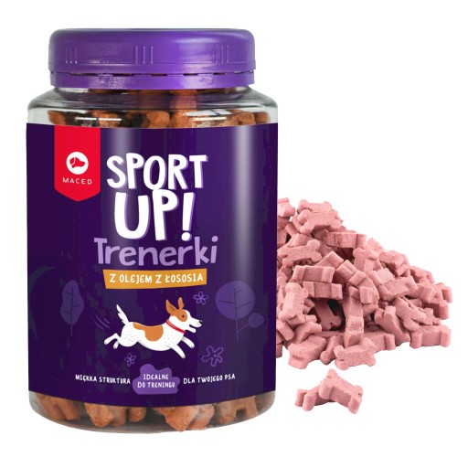 MACED TRAINERS Mäsová pochúťka Lososový olej 300g