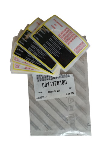 INFORMAČNÁ NÁLEPKA NA ŠTÍTOVKU FIAT ALFA ROMEO 11178180 NOVINKA OE