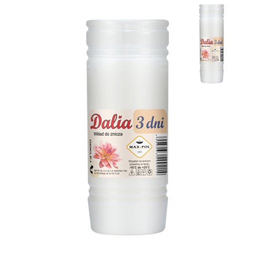Max Pol Vložka do sviečky DALIA 3, doba horenia: 3 dni