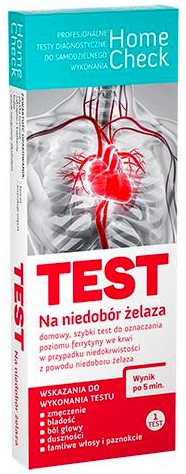 TEST NA ANÉMIU Z NEDOSTATKU ŽELEZA 1 ks Home Check