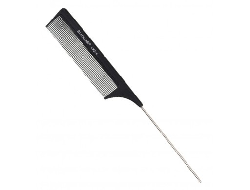 Hrebeň na vlasy s kovovou špičkou, Carbon ck216