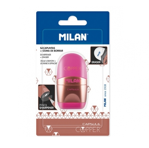 Orezávatko - CAPSULE COPPER ERASER RUŽOVÁ MODRÁ
