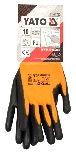 YATO - 74753 - NYLONOVÉ OCHRANNÉ RUKAVICE S NITRILOM - VEĽ. 10 XL