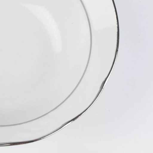 Porcelánová miska na šalát IRENA, platinový remienok, 14 cm