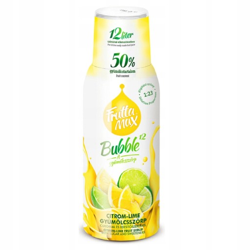 Fruttamax sirup 500 ml citrónovo-limetkový koncentrát LEMON LIMETKA