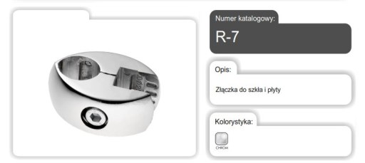KONEKTOR KONEKTOR PRE SKLO A CHROMOVU DOSKU R-7/C AMIX