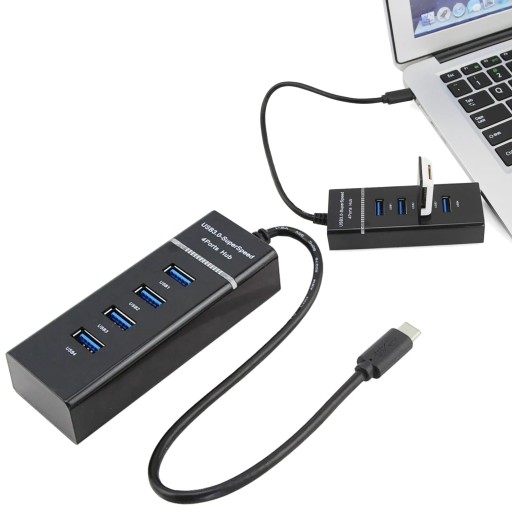 USB HUB TYP C 3.0 PORTOVÝ ROZDELOVACÍ ADAPTÉR 4xUSB