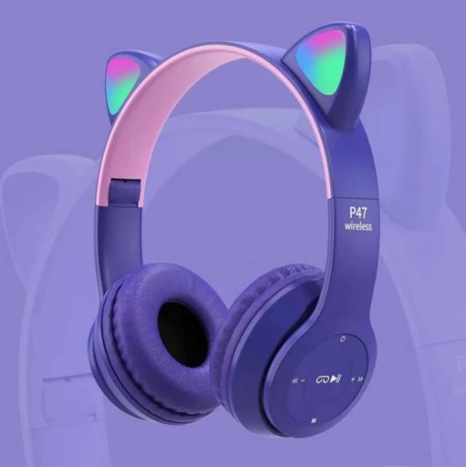 Bezdrôtové slúchadlá SA119 P47M RGB Cat Ear
