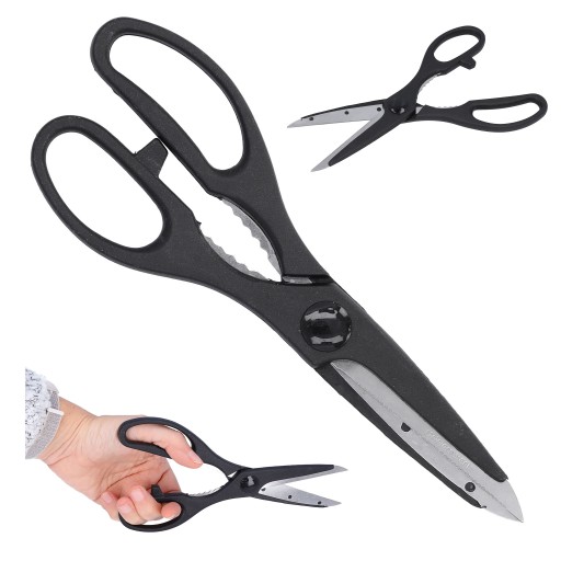 Univerzálne kancelárske kuchynské nožnice, ostré, pevné oceľové nožnice, 21 cm