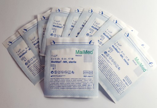NETKANÉ KOMPRESY STERILNÉ MERAČE 5cmx5cm 50KS