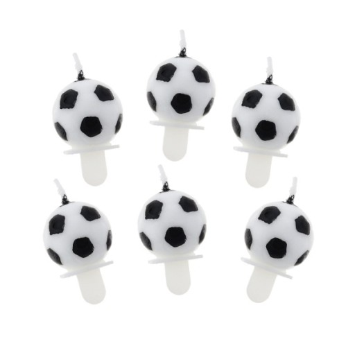 okrúhle NARODENINOVÉ SVIEČKY na tortu Futbal 6s