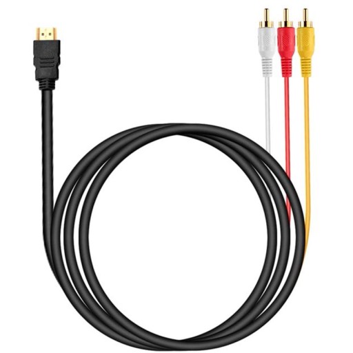 ADAPTÉROVÝ KÁBEL, HDMI KÁBEL NA 3x RCA CINCH AUDIO