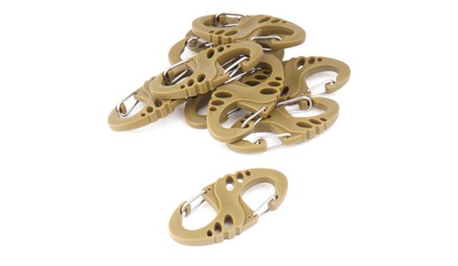 S-HOOK SMALL MINI CARABINER 10 ks MIL-TEC COYOTE