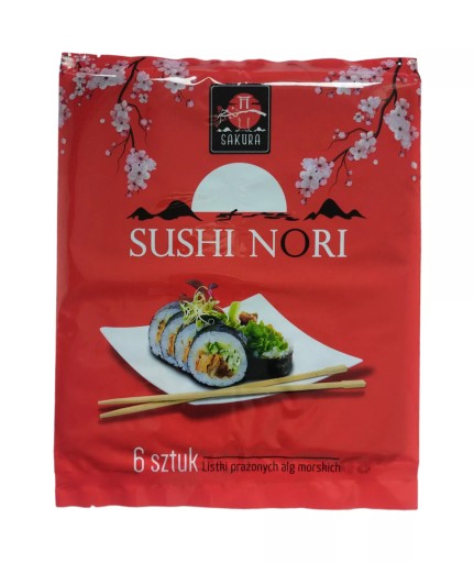 Morská riasa Nori na sushi, 6 kusov Sakura