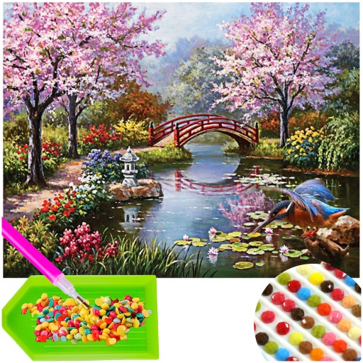 DIAMANTOVÁ VÝŠIVKA SET Kvety PAINTINGS Diamantová maľba Diamantová MOZAIKA