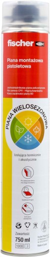 Zimná viacsezónna pena Fischer 750 ml pena na montáž na pištoľ
