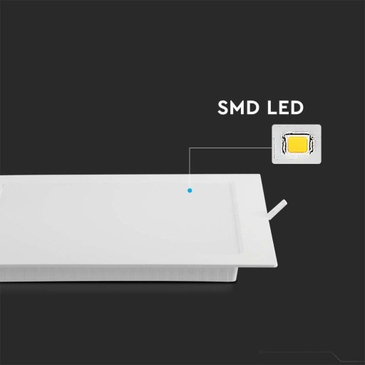 V-TAC LED panelové vstavané prémiové stropné svietidlo 18W štvorcové 220x220 VT-61018 4