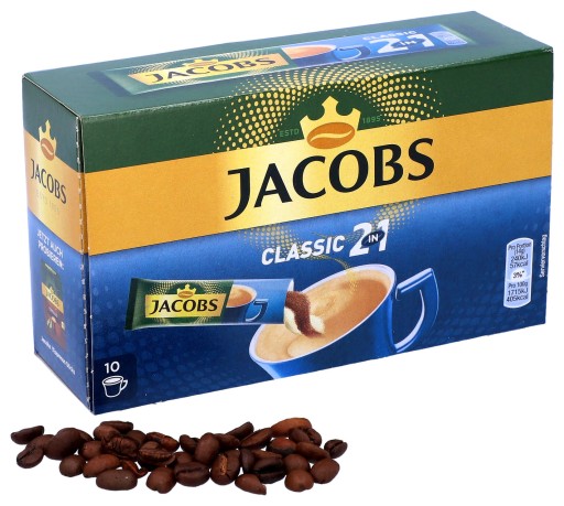 Jacobs instantná káva 2v1 v 10 vrecúškach