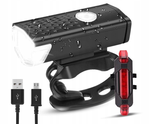 Výkonná BIKE lampa LED svetlo predné zadné BIKE baterka USB riadidlá