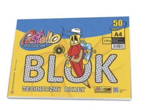 PASTELLO TECHNICAL BLOCK 50 LISTOV BIELY 170g