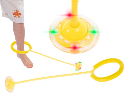 Hula hoop švihadlo, žltá LED, 62cm x 15cm