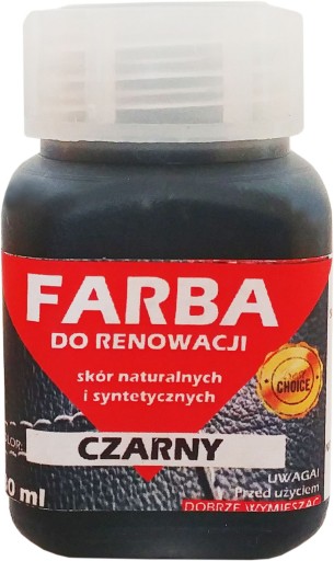 RENOVÁCIA FARBY KOŽNÉHO ČALÚNENIA ČIERNA FARBA 30ml