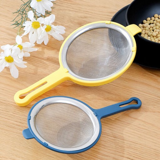 MALÝ KUCHYŇSKÝ SITOK S RÚČKOU, JEMNÁ SIEŤKA, 11CM ZMES